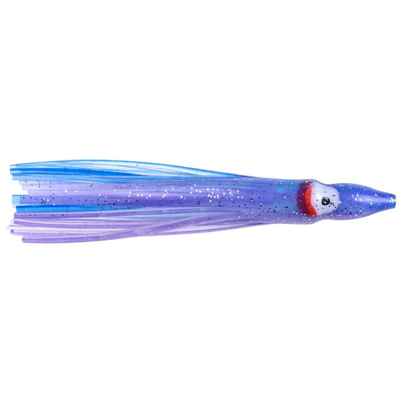 Danielson 4.5" Rigged Squid Bait, Purple & Blue Glitter, 10 Count