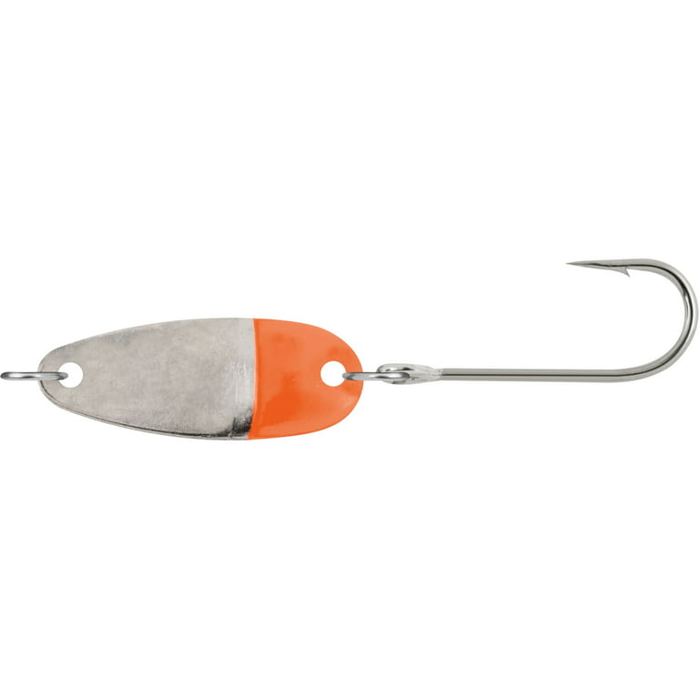 Danielson Dandy Mite Trolling Spoon Freshwater Trout Fishing Lure,  Chrome/Orange, #0
