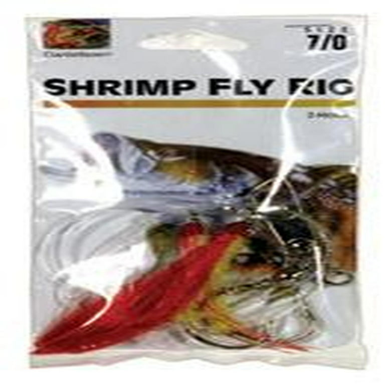 Danielson Double-drop Shrimp Fly Fishing Rig, Red & Yellow, Size 7/0