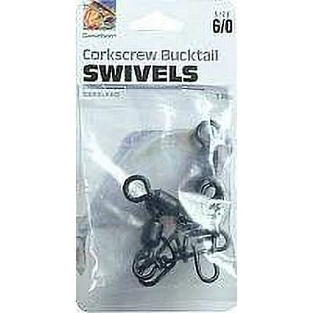 Danielson Swivels Corkscrew Fishing Equipment, Size 6