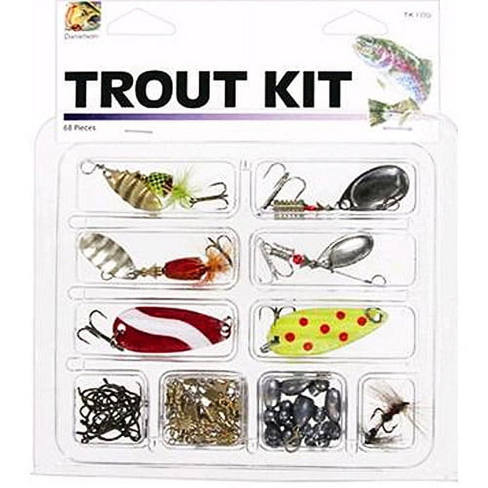 Danielson Trout Kit with Lures and Tackle, 68 Pieces