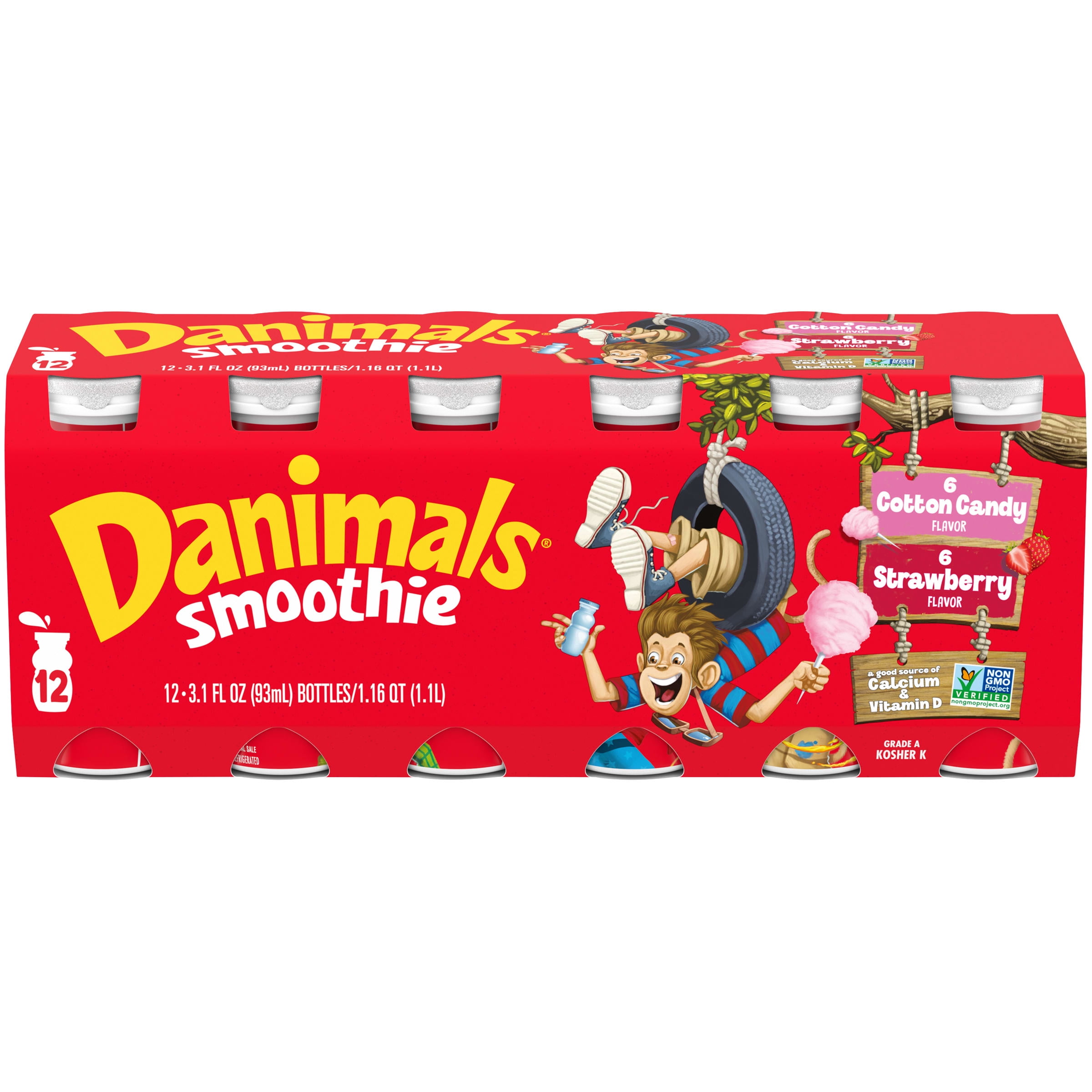 Dannon Danimals Smoothies, 6 Pack, Cotton Candy