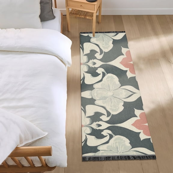 Danish Design Bedroom Runner Rug 2'x 6' Non Slip Carpet Indoor Home Area Rug Living Room