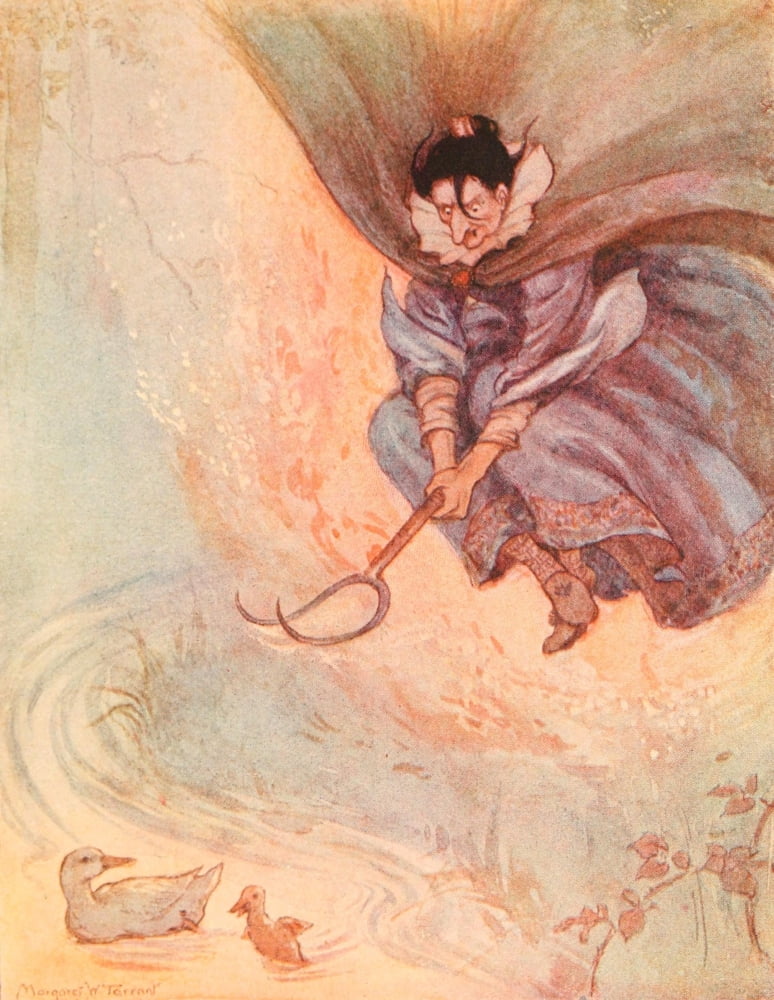 Danish Fairy Tales 1914 The witch swooped down Canvas Art - Unknown (18 x 24)