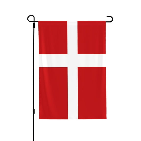 Danish Flag House Flag Double Side Garden Flag For Outside Room House Yard Indoor 28" X 40"