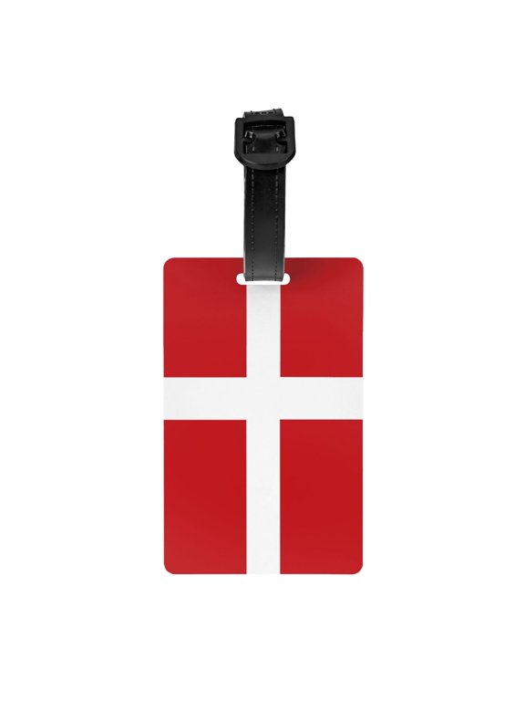 Danish Flag Luggage Identifier Name Tag For Backpacks Suitcases Bags Baggage