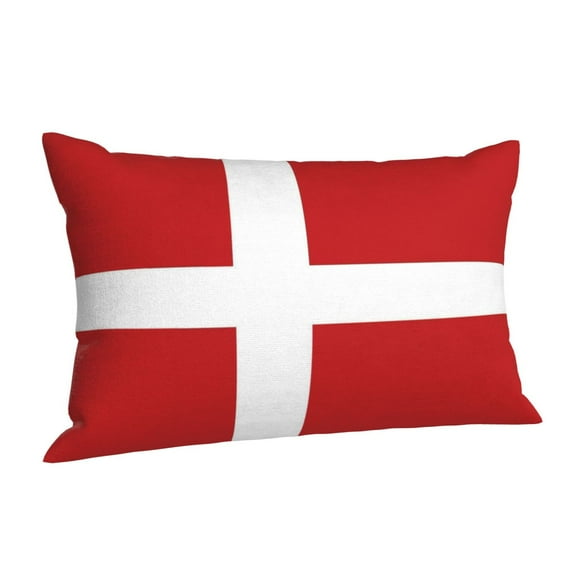 Danish Flag Pillowcase Pillows Cover Case Decor Decoration Rectangle Printed Throw Pillow Case Cushion Cover 20"x30"