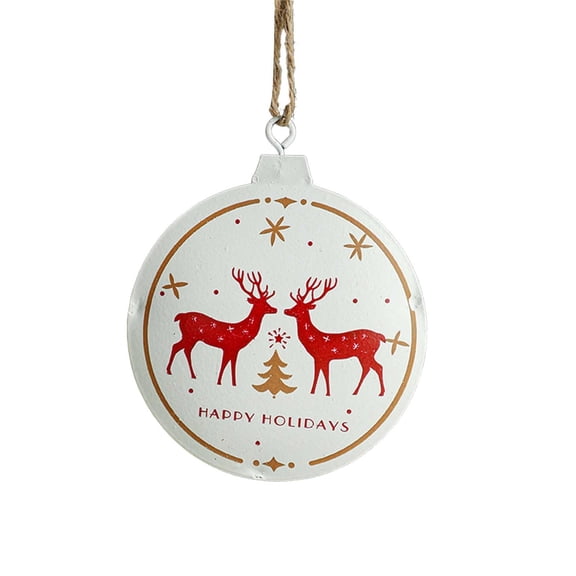 Danish Hand Painted Christmas Tree Ornament Border Festive Miniature Drum Hanging Holiday Atmosphere Hangs Home Decor