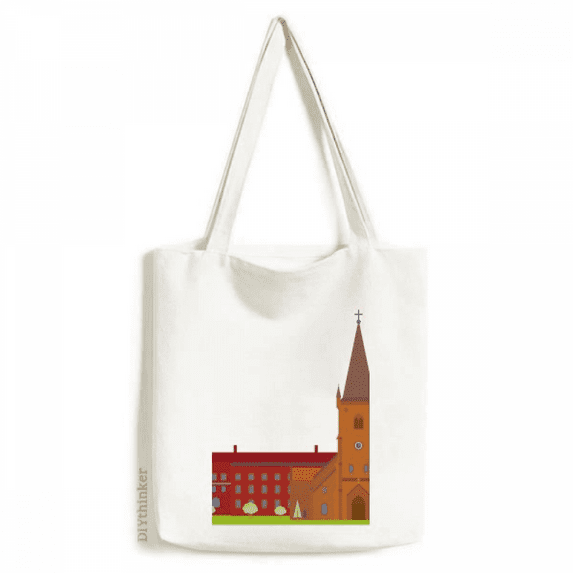 Danish Koling National Landmark Building Tote Canvas Bag Shopping Satchel Casual Handbag