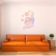 thumbnail image 1 of Danish Pastel Wall Decal Beautiful Female Side Pose Silhouette with Cute Pink Flowers Bedroom Wall Decal for Girls Cute Themed Room Décor - Size: 14 In x 20 In, 1 of 5