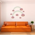 thumbnail image 1 of Danish Pastel Wall Decal Cute Pastel Rainbow Over Donuts with Rainbow Sprinkles Bedroom Wall Decal for Girls Cute Themed Room Décor - Size: 10 In x 8 In, 1 of 5