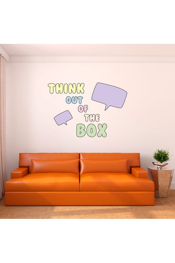 Danish Pastel Wall Decal Cute Violet Speech Bubbles with Inspirational Quote Bedroom Wall Decal for Girls Quotes and Sayings Cute Themed Room Decal - Size: 30 In x 21 In