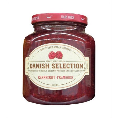 Danish Selection Raspberry Fruit Spread, 309mL/10.8 oz., Jar {Imported from Canada}