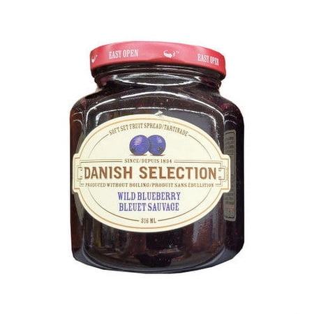 Danish Selection Wild Blueberry Fruit Spread, 316mL/11 oz., Jar {Imported from Canada}