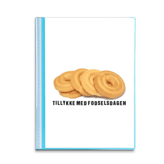 Danish Specialty Cookie Blessing Text Book Sheet Protectors Portfolio Binder Folder