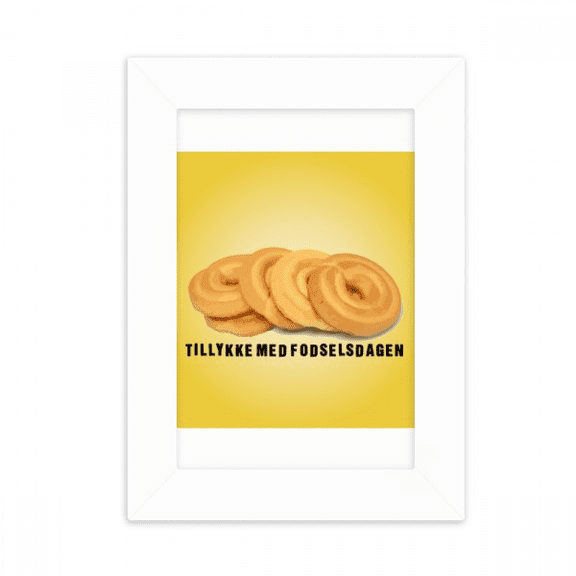Danish Specialty Cookie Blessing Text Desktop Photo Frame Picture Display Decoration Art Painting
