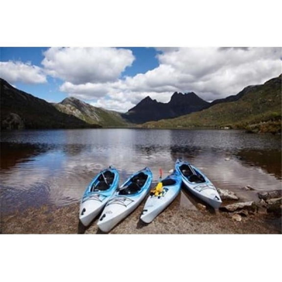 Danita Delimont PDDAU01DWA3935 Kayaks Cradle Mountain & Dove Lake Western Tasmania Australia Poster Print by David Wall, 29 x 19
