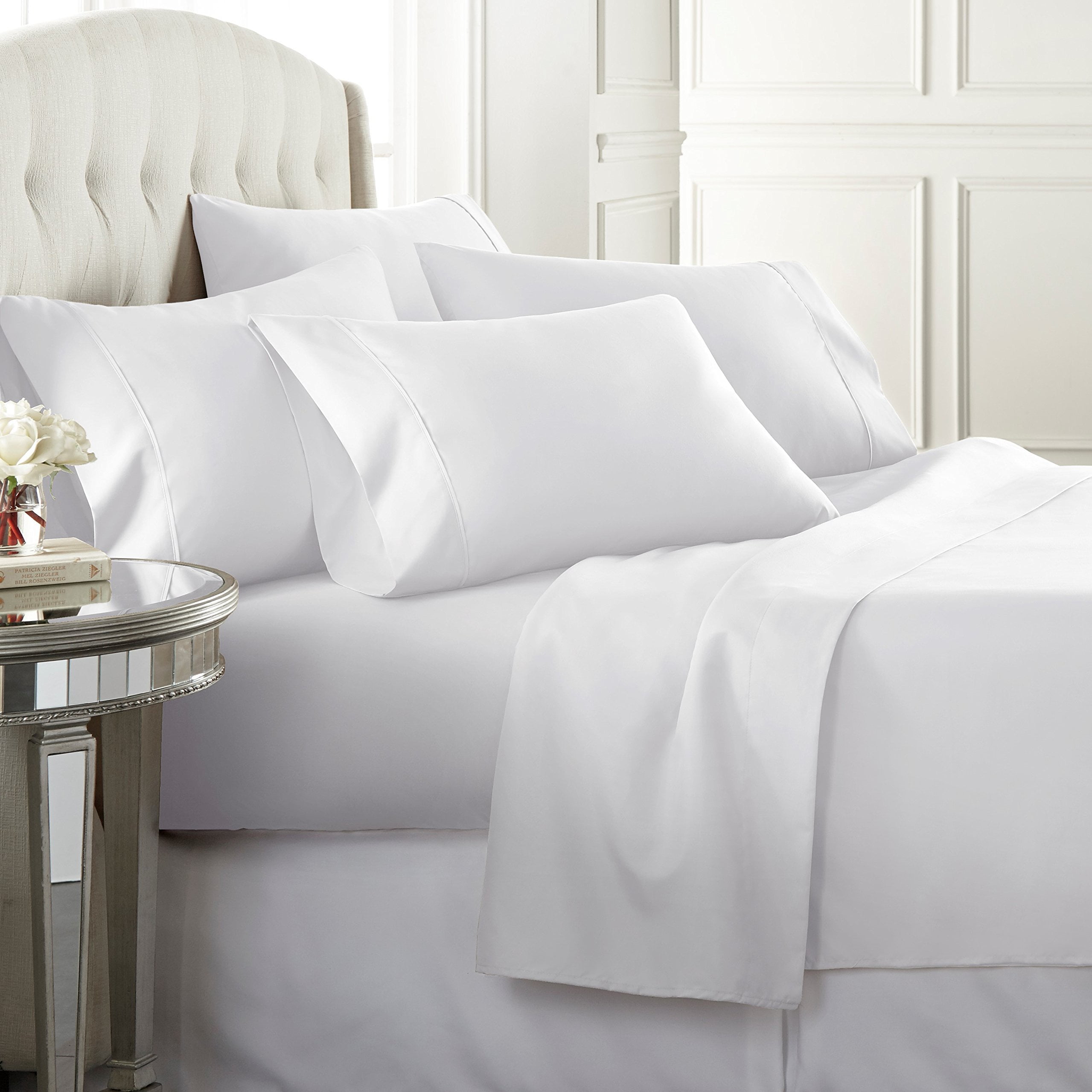 6-Piece Hotel Luxury 2200 Series Bed Sheet Set – Deep Pocket, All Sizes, Ultra Soft Microfiber