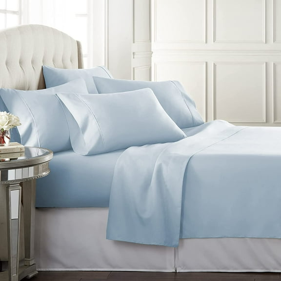 Danjor Linens Queen Size Bed Sheets Set - 1800 Series - Spa Blue