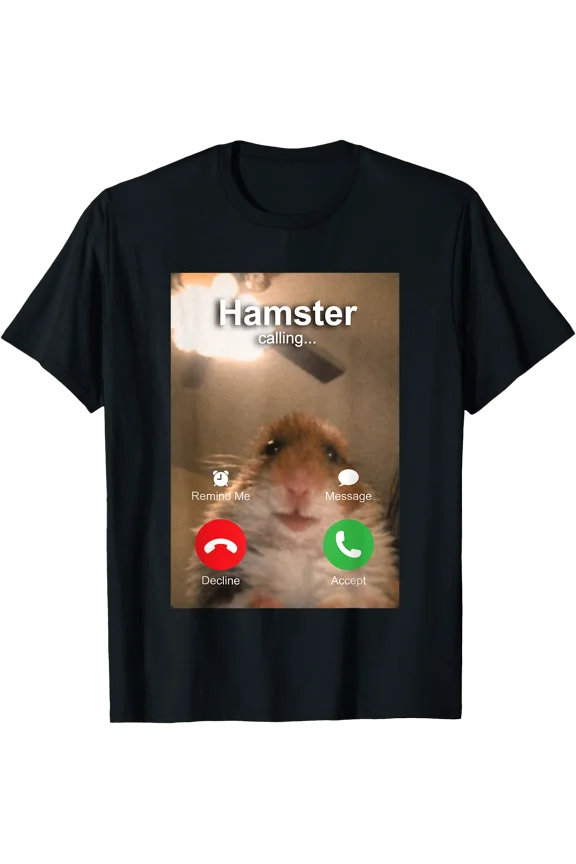 Dank Meme Hamster Staring Front Camera Hamster Calling T-Shirt, Unisex T-Shirt