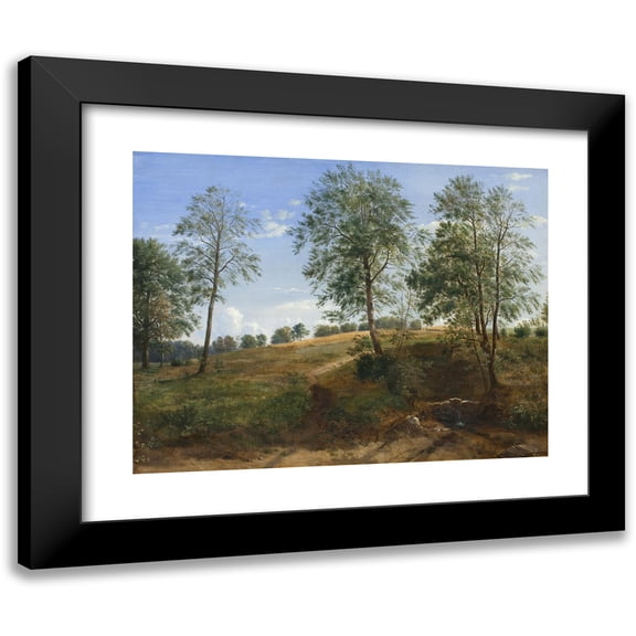 Dankvart Dreyer 14x12 Black Modern Framed Museum Art Print Titled - The Caroline Spring at Nasby on Funen (1844 - 1845)