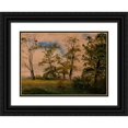 thumbnail image 1 of Dankvart Dreyer 18x14 Black Ornate Wood Framed Double Matted Museum Art Print Titled - Landscape with Free-Standing Trees, 1 of 5