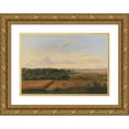 thumbnail image 1 of Dankvart Dreyer 24x17 Gold Ornate Framed and Double Matted Museum Art Print Titled - A Funen Landscape at Harvest Time with Wedellsborghoved in the Background (1846), 1 of 4