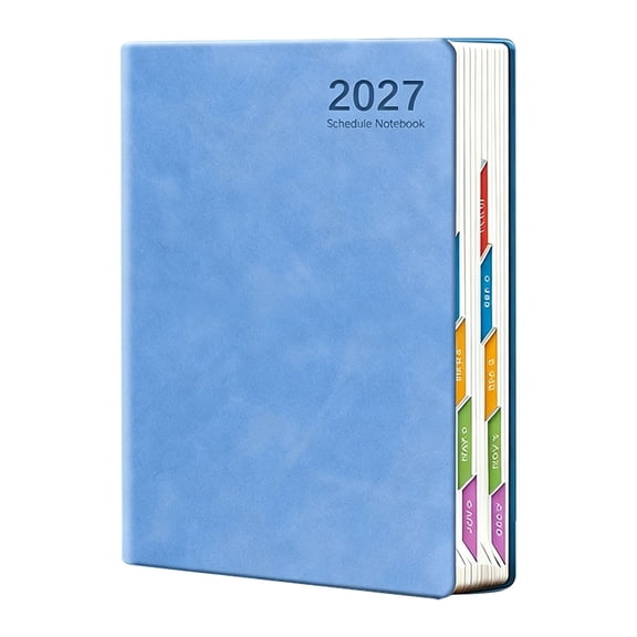 Danloap 2027 Weekly Planner Notebook A5 One Page Per Day Date-Marked English Diary Organizer for Daily Logs Future Reference Date Marked Daily Schedule Book for Office Business Home Use