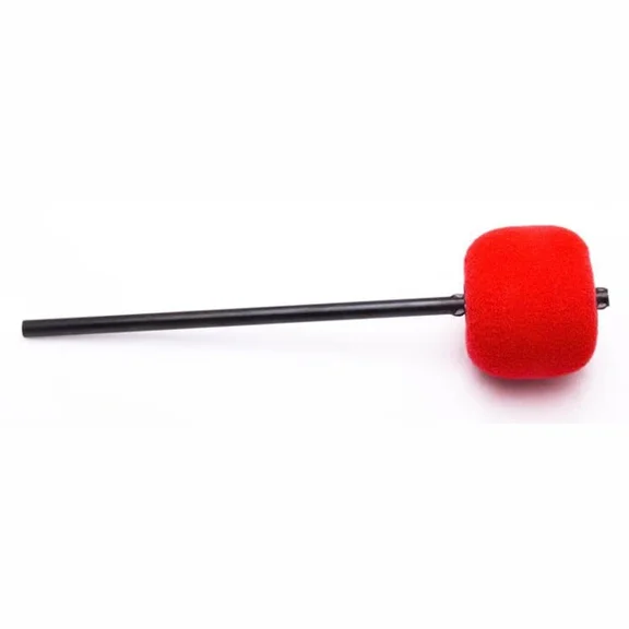 Danmar - 206CKR - Bass Drum Beater - Colored Felt, Black Shaft - Red