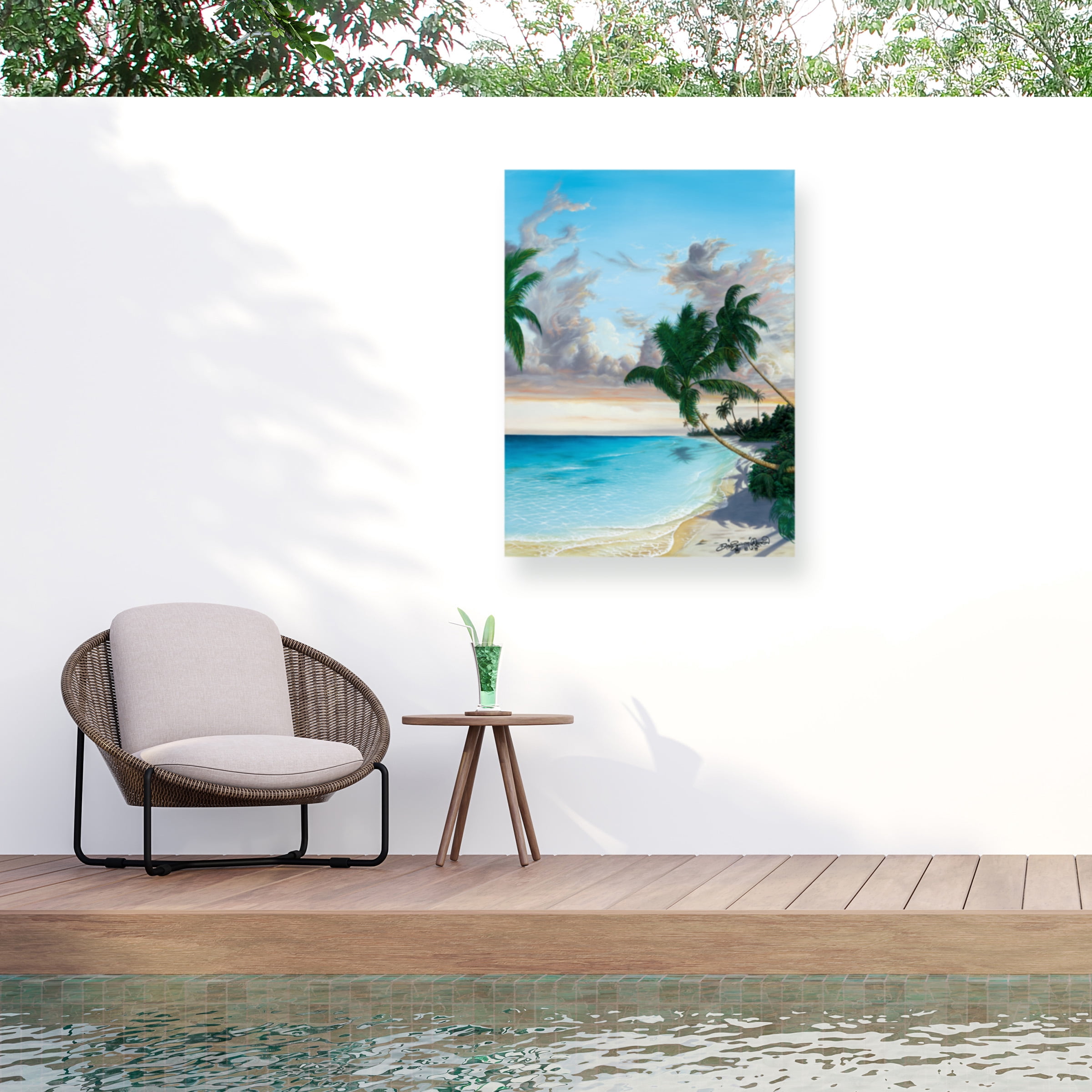 Dann Spider Warren 'Isle Of Tranquility' Outdoor Canvas