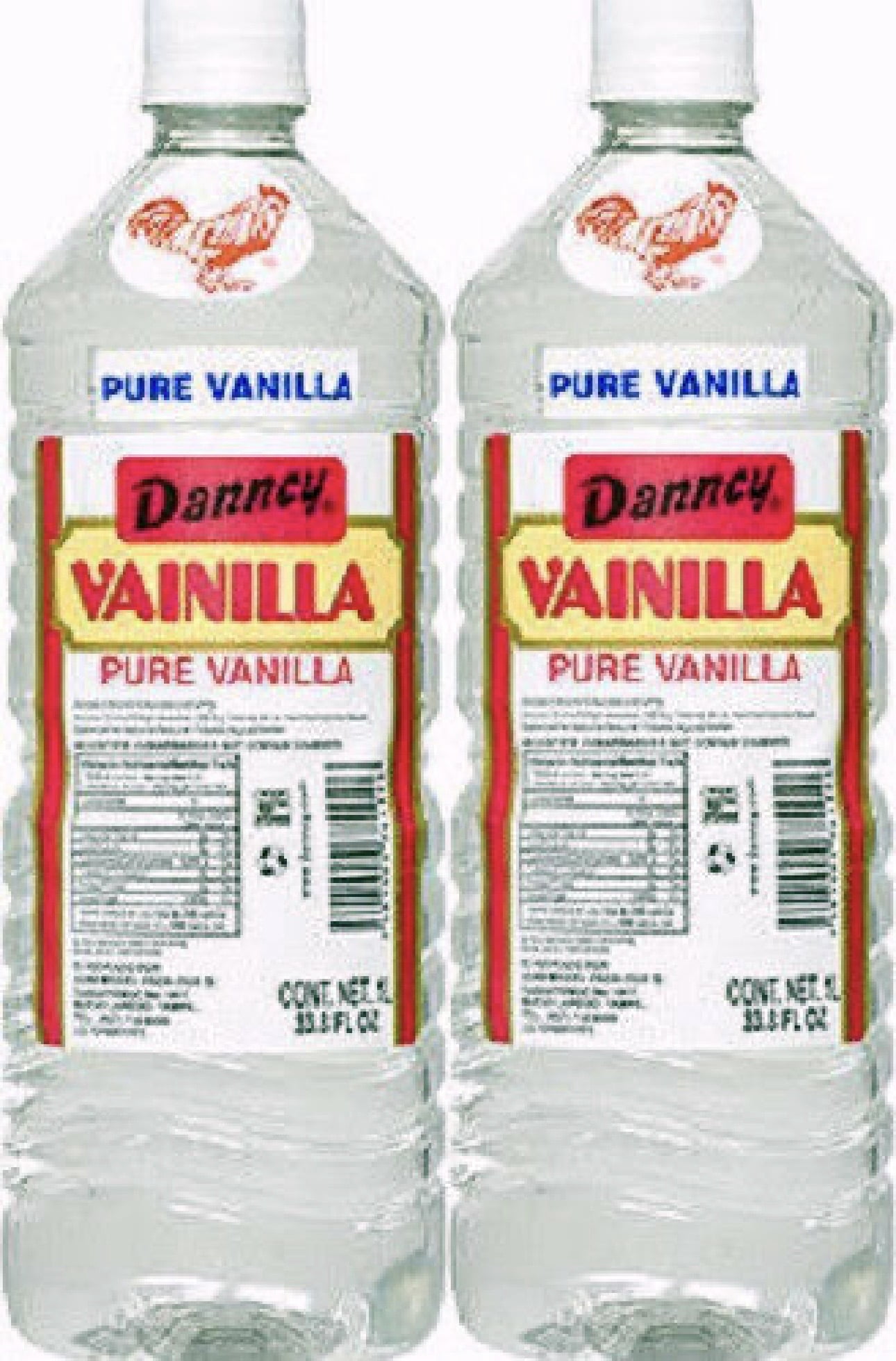 Danncy Vanilla Clear 33.8 fl oz (1L) 2 pack - Authentic Mexican Vanilla Flavor