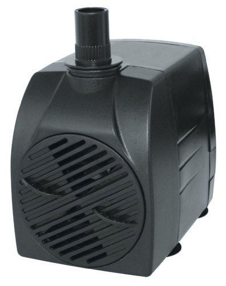Black Submersible Fountain Pump with Adjustable Flow Control