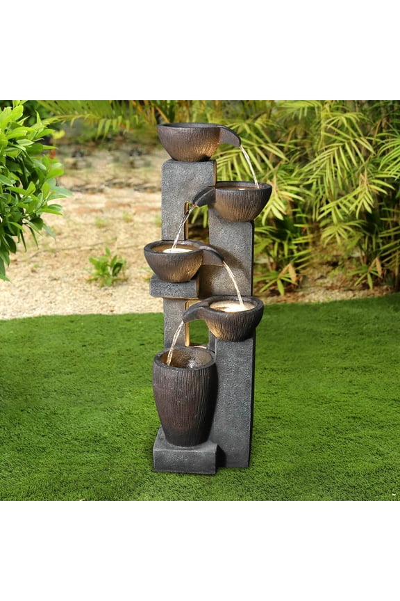10" Outdoor 5-Tier Waterfall Fountain