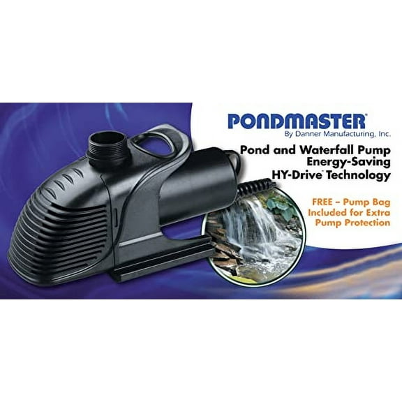 Danner Manufacturing, Inc., Pondmaster 1900 GPH, HY-Drive Water Pump, Black, 20210