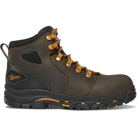 Danner Men's 6" Bull Run Chelsea Wedge Work Boot Steel Toe Brown 14 D(M) US