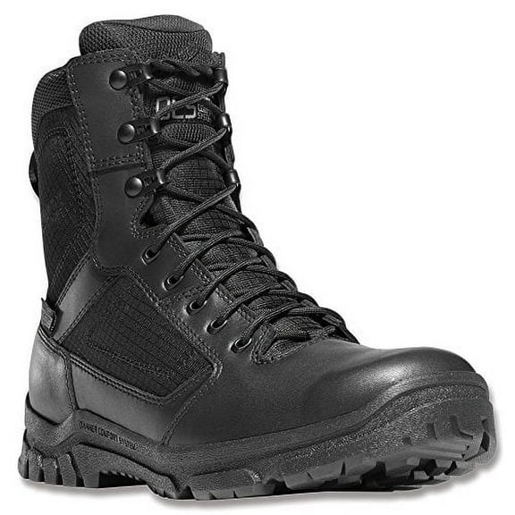 Danner Mens Lookout 8" Waterproof Work Boot Black Full Grain Leather