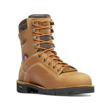 Danner Quarry USA 8in Alloy Toe Boots, Distressed Brown, 16D, 17317-16D