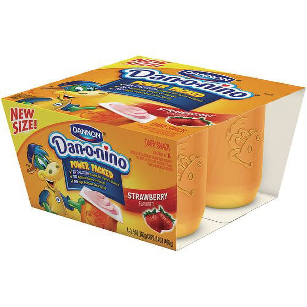 Dannon Dan O Nino Reduced Fat Strawberry Yogurt, 4 Oz., 4 Count