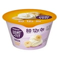 thumbnail image 1 of Light + Fit Banana Cream Greek Fat Free Yogurt Cup, 5.3 oz, 1 of 17