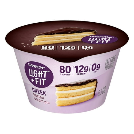 Light + Fit Boston Cream Pie Greek Fat Free Yogurt Cup, 5.3 oz