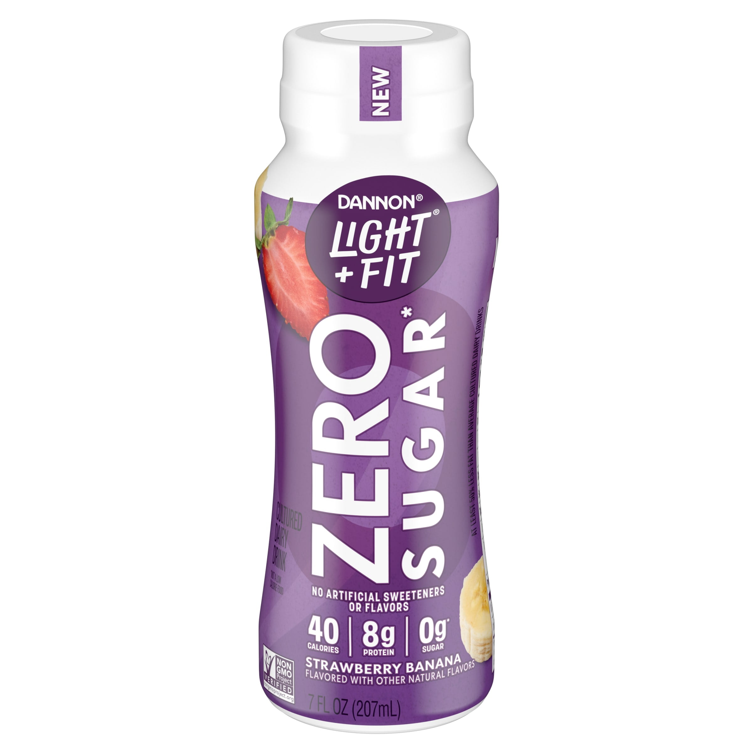 Dannon Light + Fit Zero Sugar* Drink, Strawberry Banana, 7 Fl. Oz.