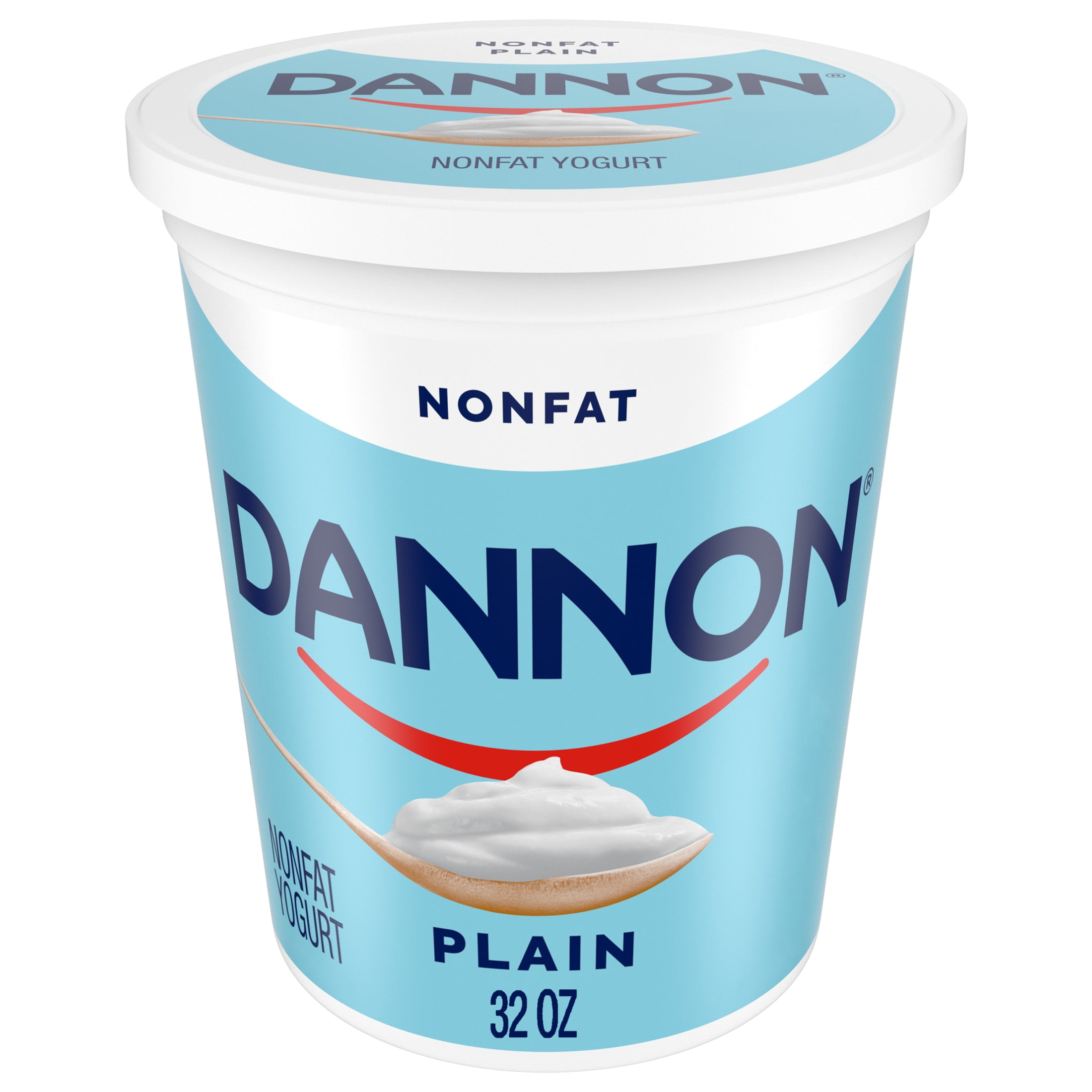 Dannon Plain Fat Free Yogurt, 32 oz Quart