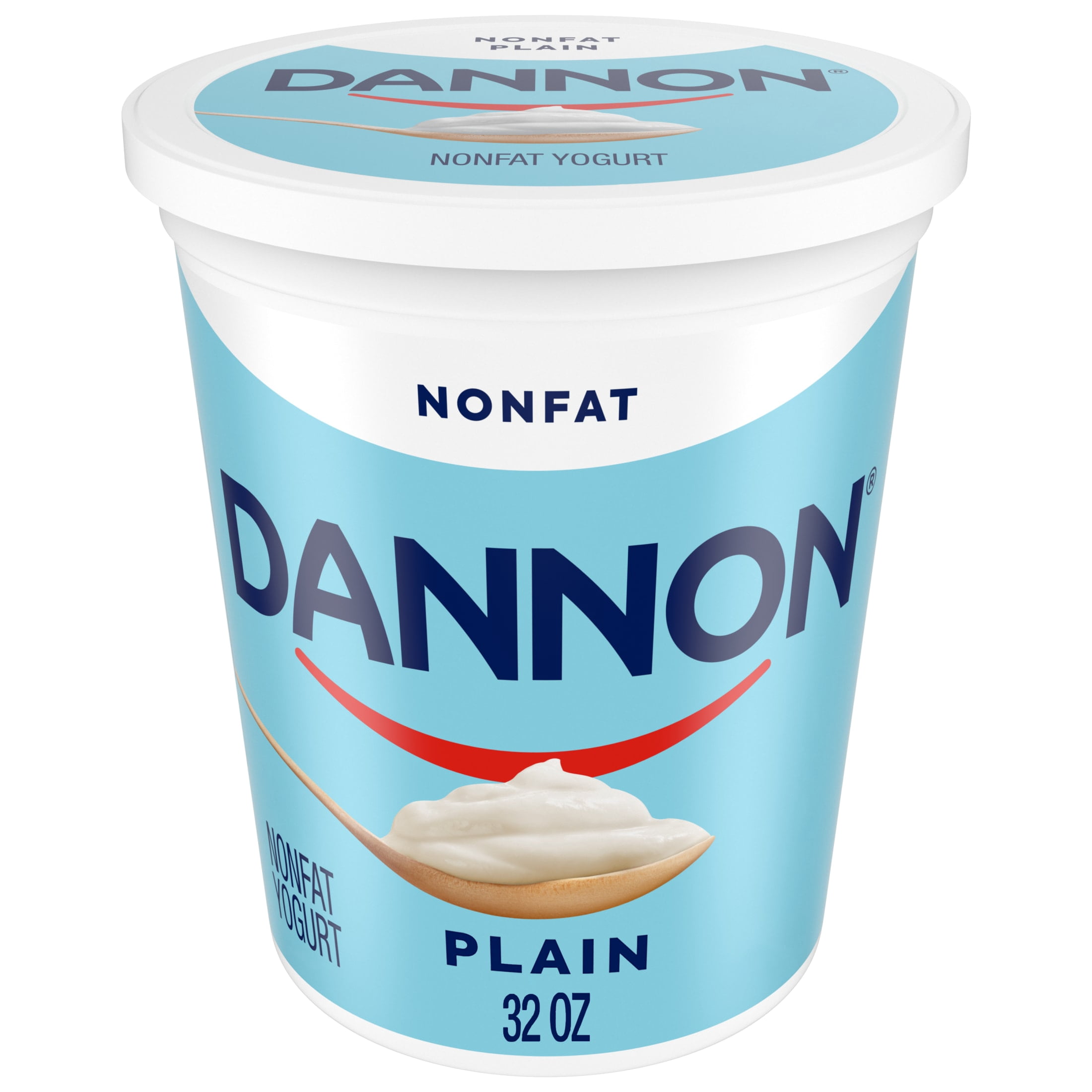 Dannon Plain Fat Free Yogurt, 32 oz Quart