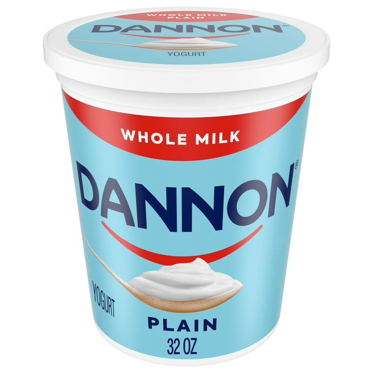 Dannon Plain Whole Milk Yogurt Quart, 32 oz