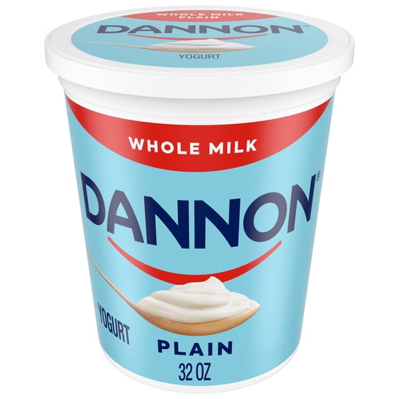 Dannon Plain Whole Milk Yogurt Quart, 32 oz