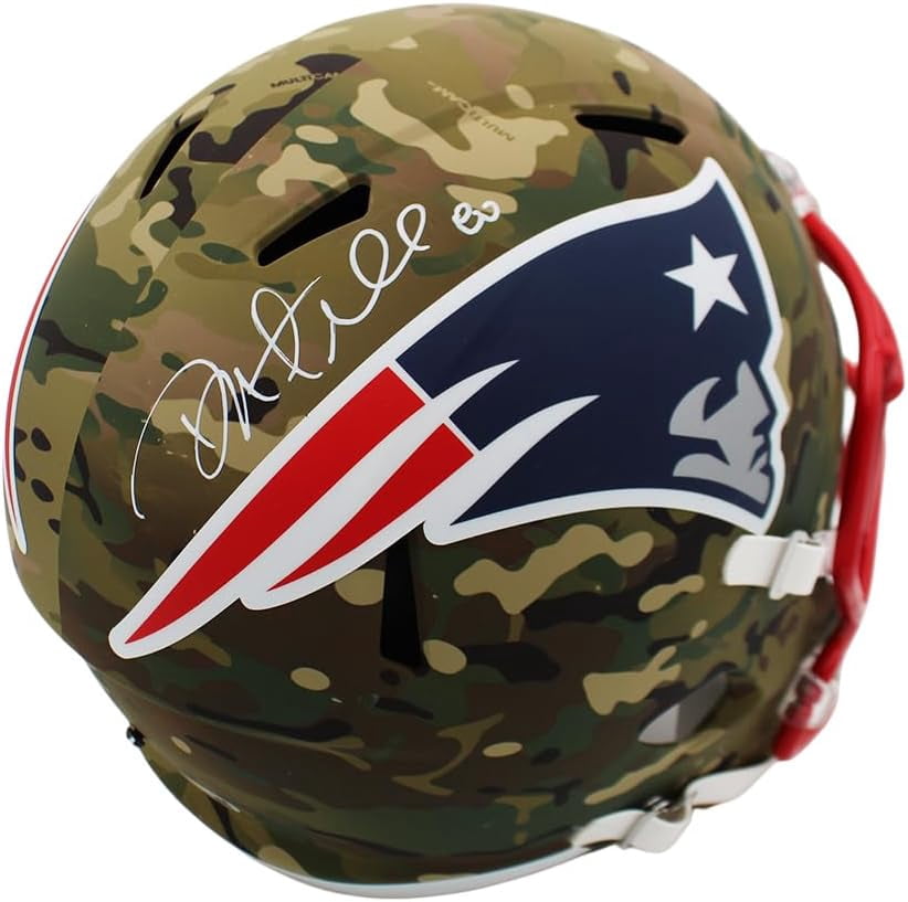 Danny Amendola Autographed/Signed New England Speed Full Size Camo Helmet