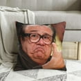 thumbnail image 1 of Danny Approves Throw Pillow Cover 18"X18" DeVito Throw Pillowcases Home Decorative for Bed Couch Sofa Living Room Cushion Covers, 1 of 5