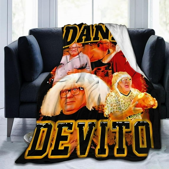 Danny Devito Blanket Flannel Soft Throw Blankets for Bedroom Livingroom Sofa Home 50""X40"", Black