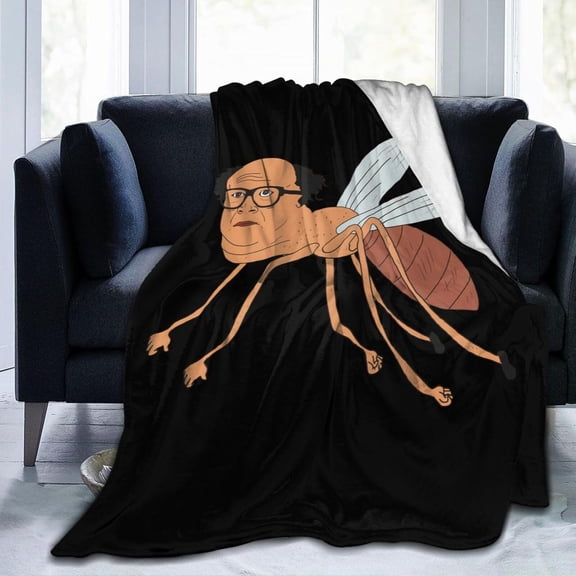 Danny Devito Blanket Flannel Soft Throw Blankets for Bedroom Livingroom Sofa Home 80""X60"", Black