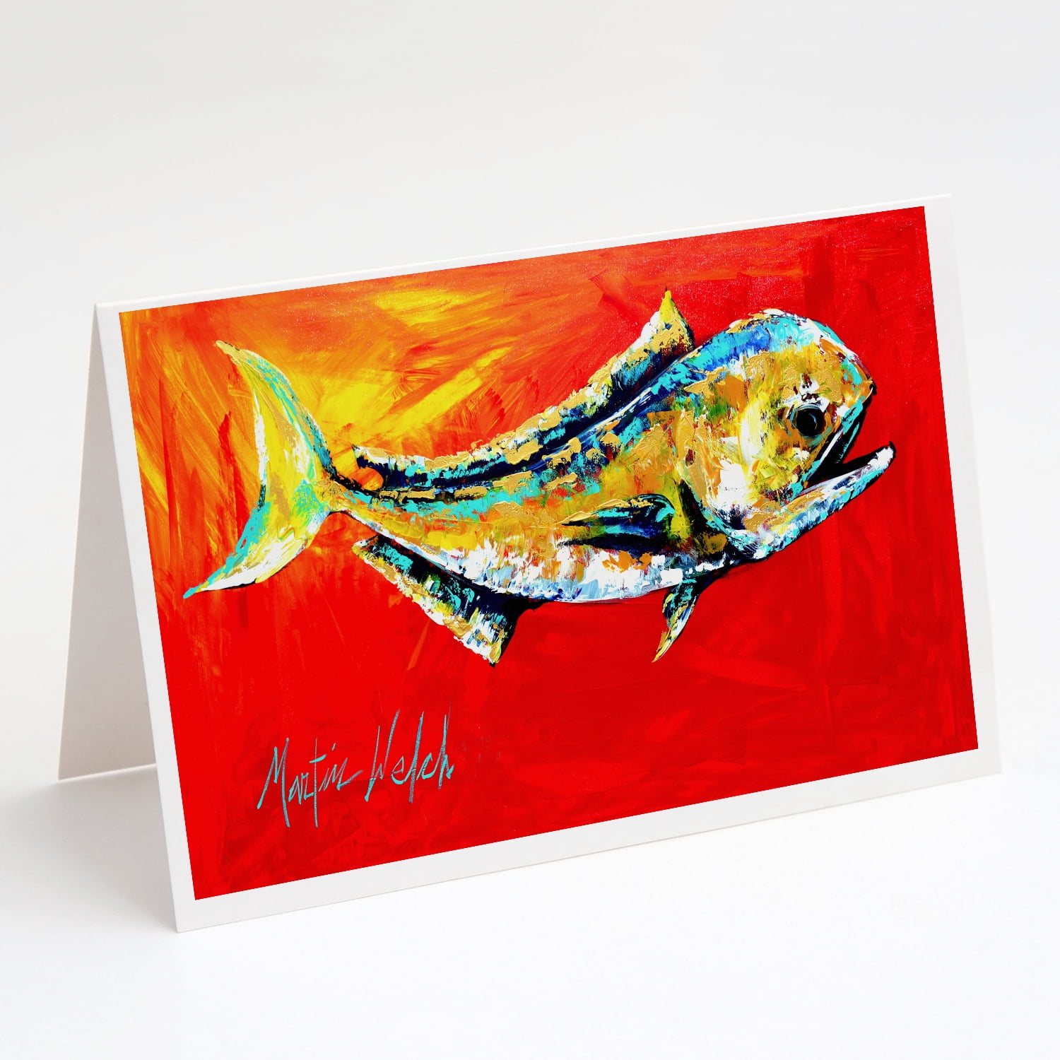 Danny Dolphin Fish Greeting Cards Pack of 8 7 in x 5 in